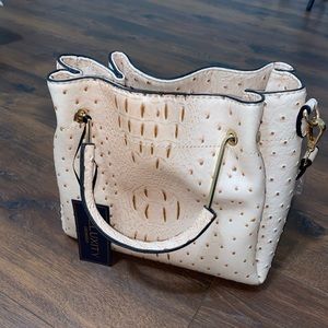 Croc skin faux leather tote